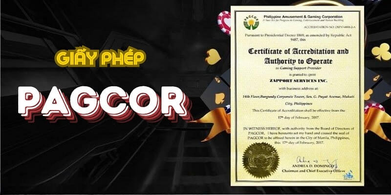 Các giấy phép hoạt động của nhà cái 9Bet