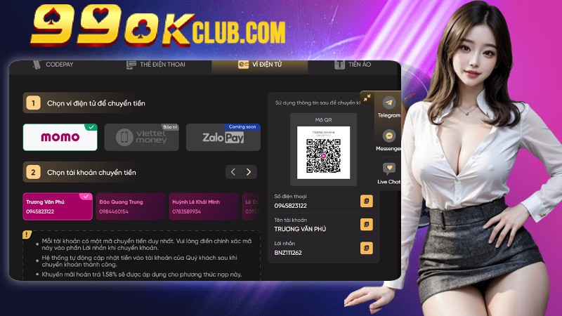 Hướng dẫn nạp tiền tại 99OK qua các ví điện tử Hướng dẫn nạp tiền tại 99OK qua các ví điện tử